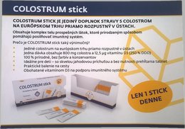 Colostrum sticks available in Slovakia