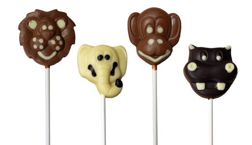 Chocolate lollipops for children