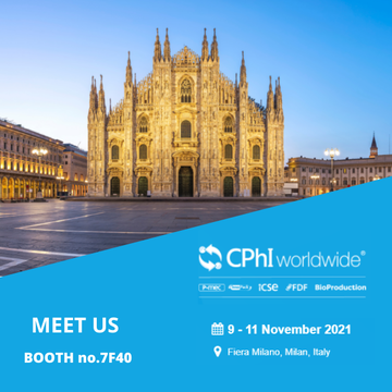 Visit our stand no.7F40 at CPhI Milan, Italy!